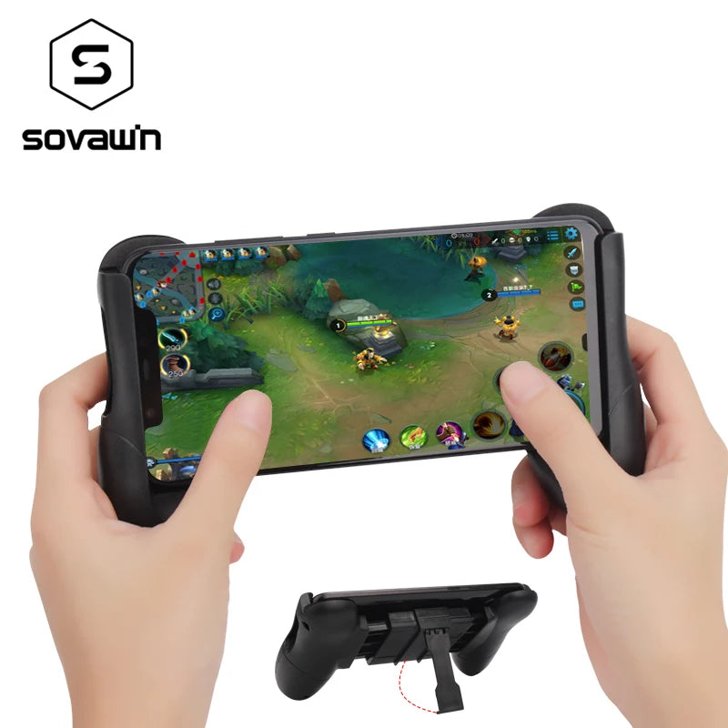 Mobile Gaming Grip & Phone Stand for 4.5–6" Phones