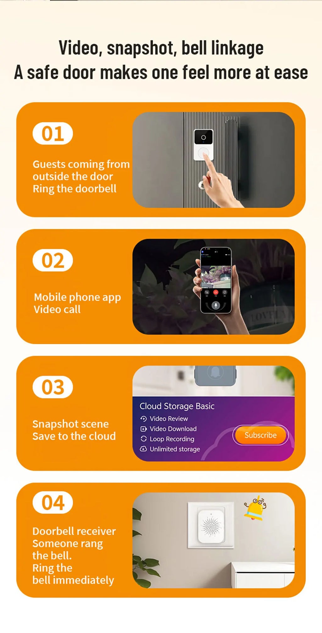 HD WiFi Video Doorbell with Two-Way Talk