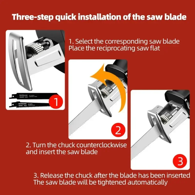 Cordless Reciprocating Saw – DeWalt 18V/20V Compatible (Tool Only)