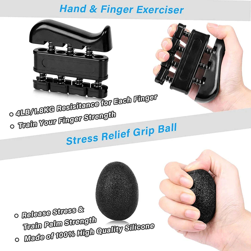 Adjustable Hand Grip Strengthener Set with Counter (5–60kg)