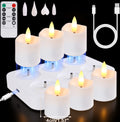 Rechargeable Flameless Votive Candles with Remote & Timer