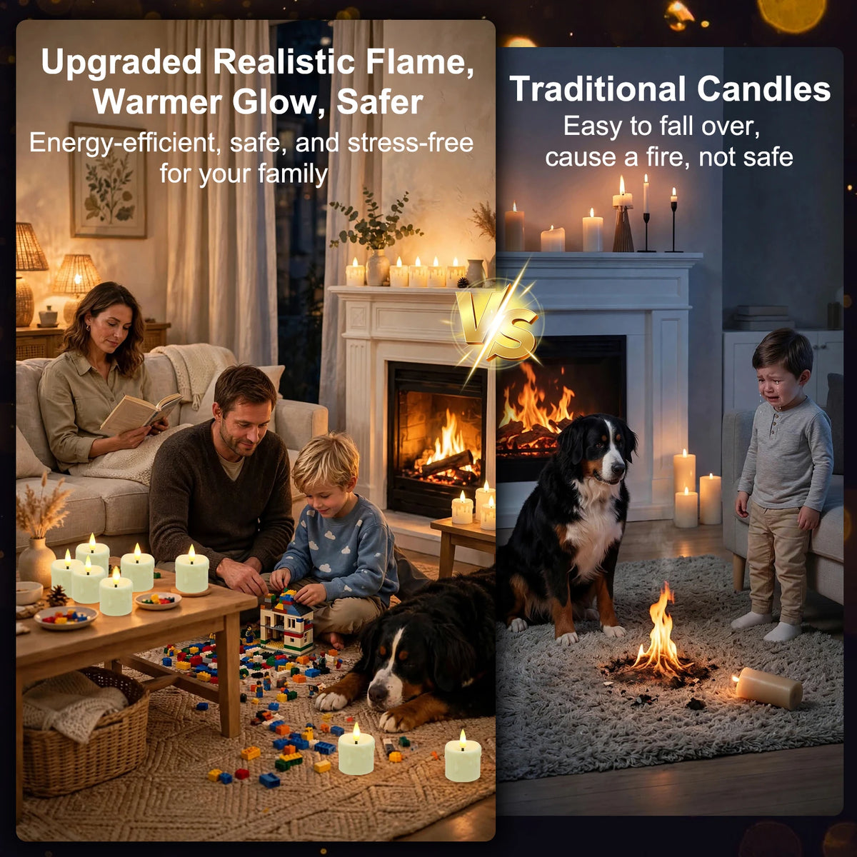 Rechargeable Flameless Votive Candles with Remote & Timer