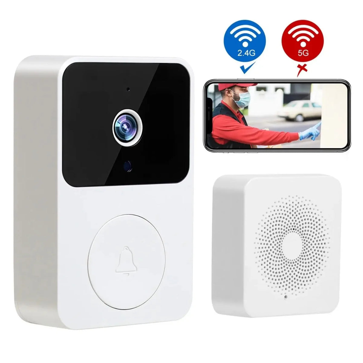 HD WiFi Video Doorbell with Two-Way Talk