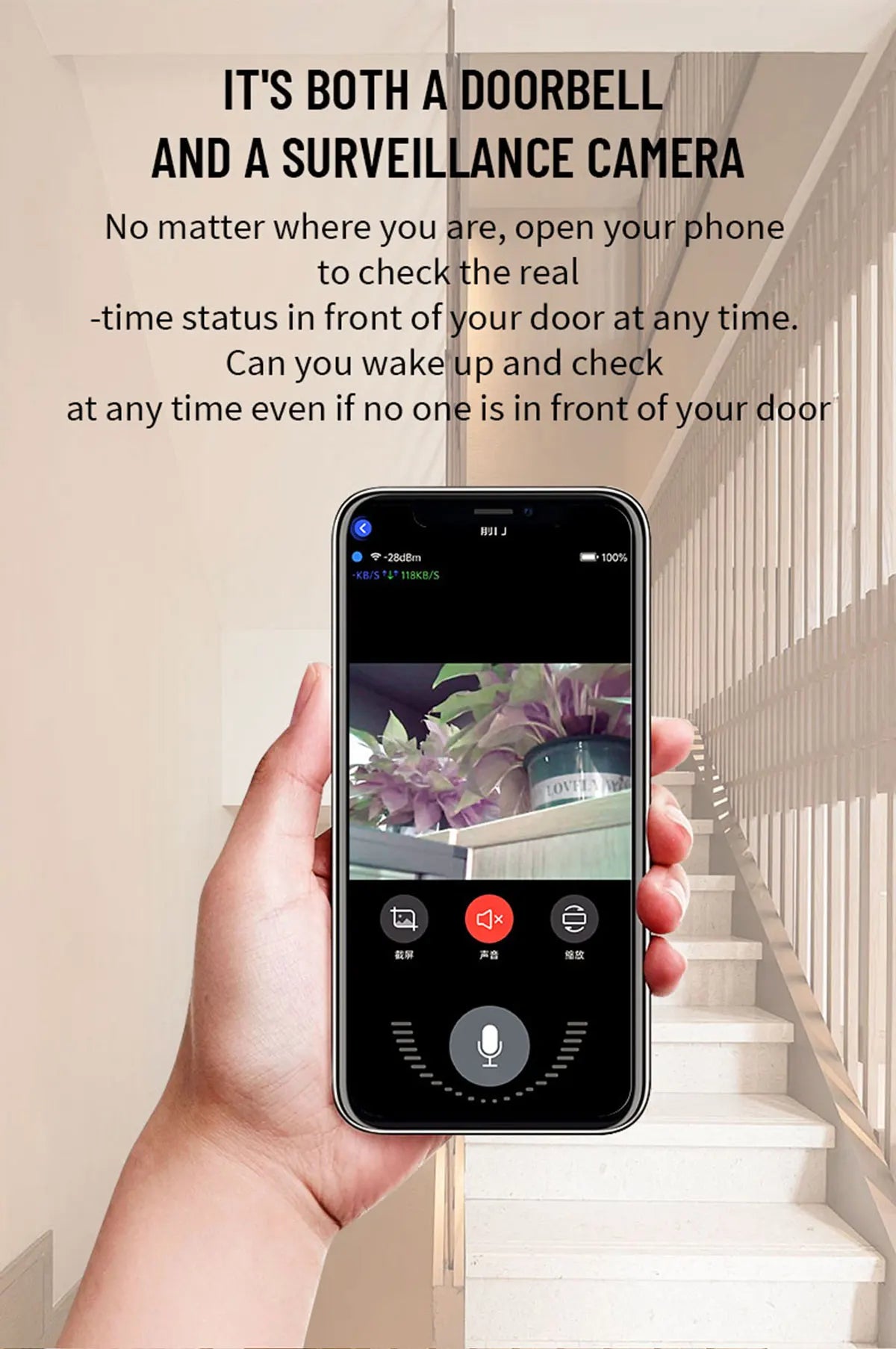HD WiFi Video Doorbell with Two-Way Talk
