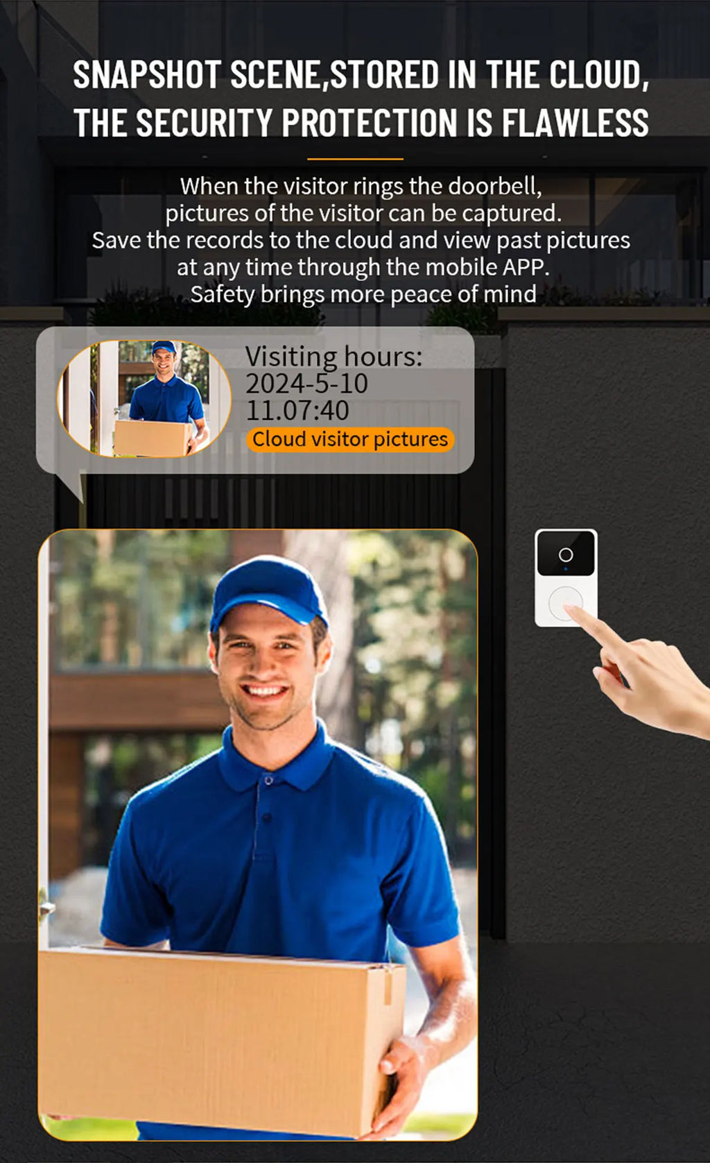 HD WiFi Video Doorbell with Two-Way Talk