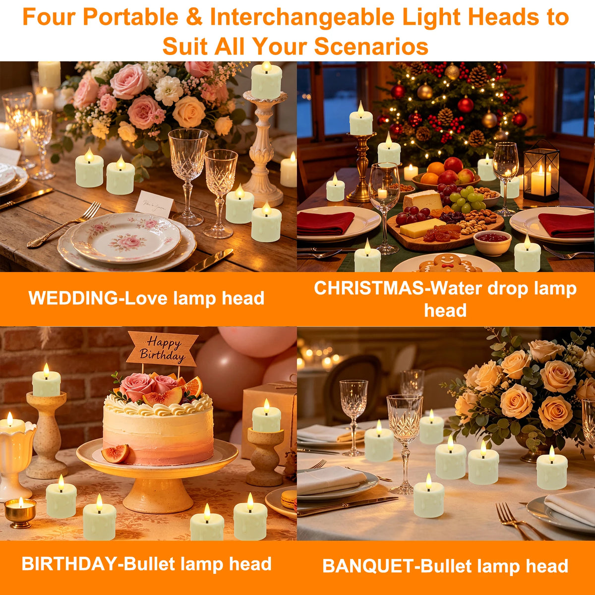Rechargeable Flameless Votive Candles with Remote & Timer