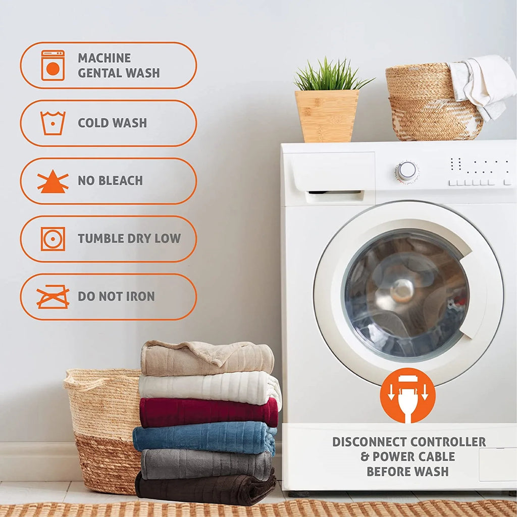 Heated Throw Blanket with 6 Heat Settings & Auto-Off