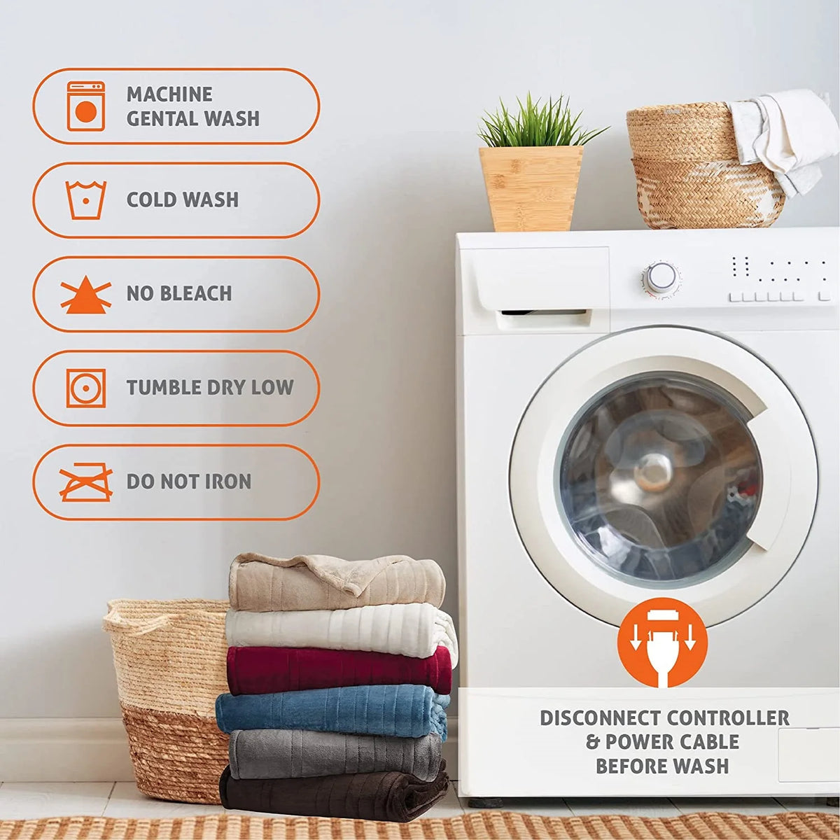 Heated Throw Blanket with 6 Heat Settings & Auto-Off