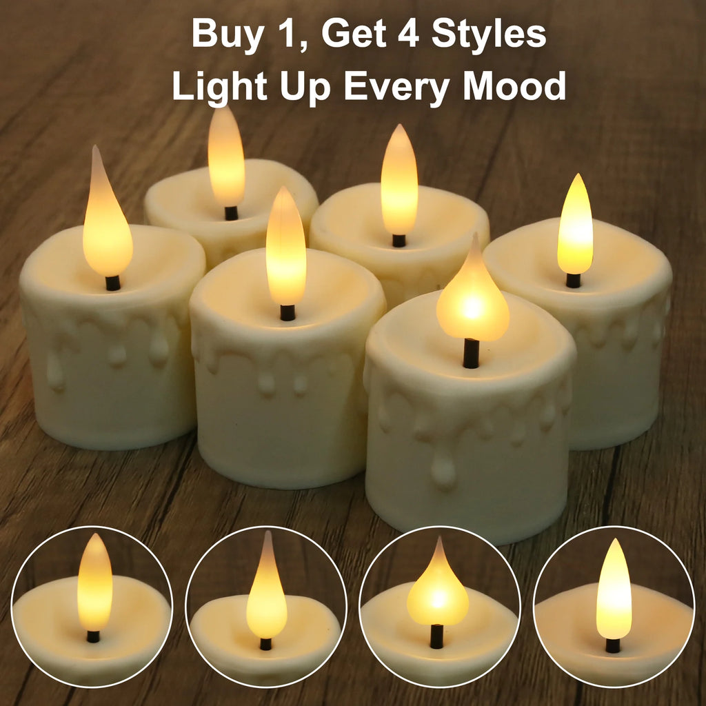Rechargeable Flameless Votive Candles with Remote & Timer