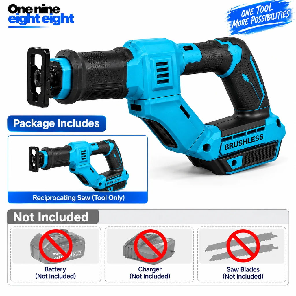 Brushless Cordless Reciprocating Saw – Makita Compatible