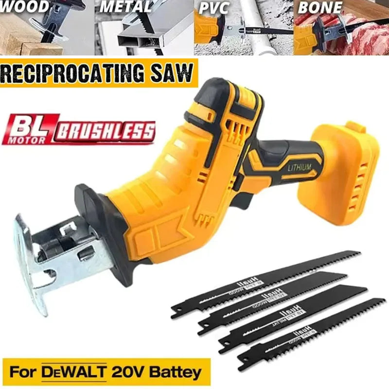 Cordless Reciprocating Saw – DeWalt 18V/20V Compatible (Tool Only)