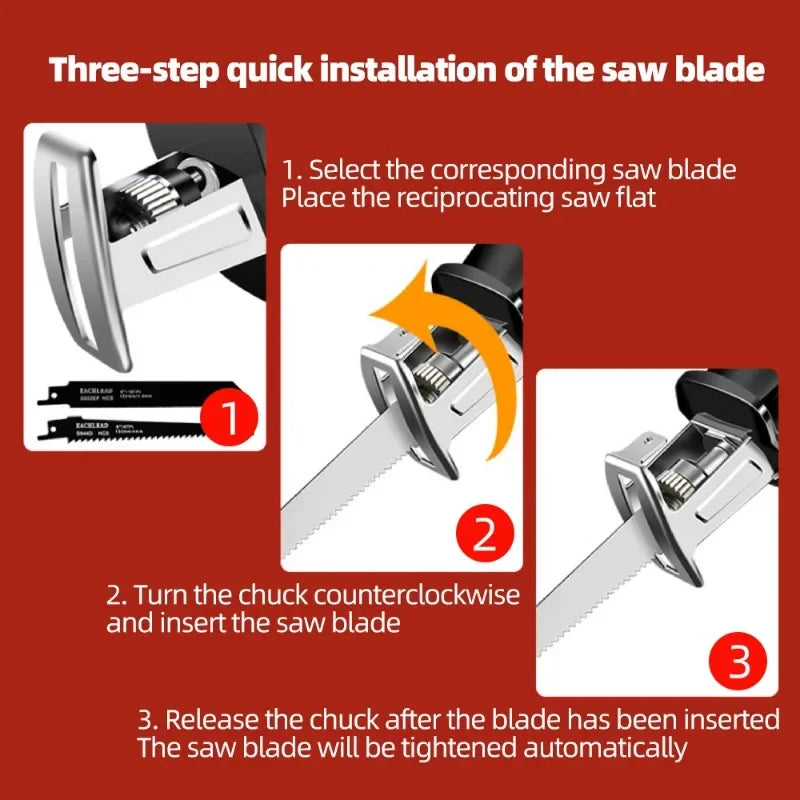 Cordless Reciprocating Saw – DeWalt 18V/20V Compatible (Tool Only)