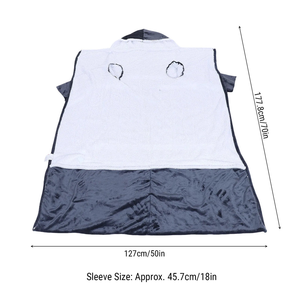 Wearable Heated Blanket with Hood & Sleeves