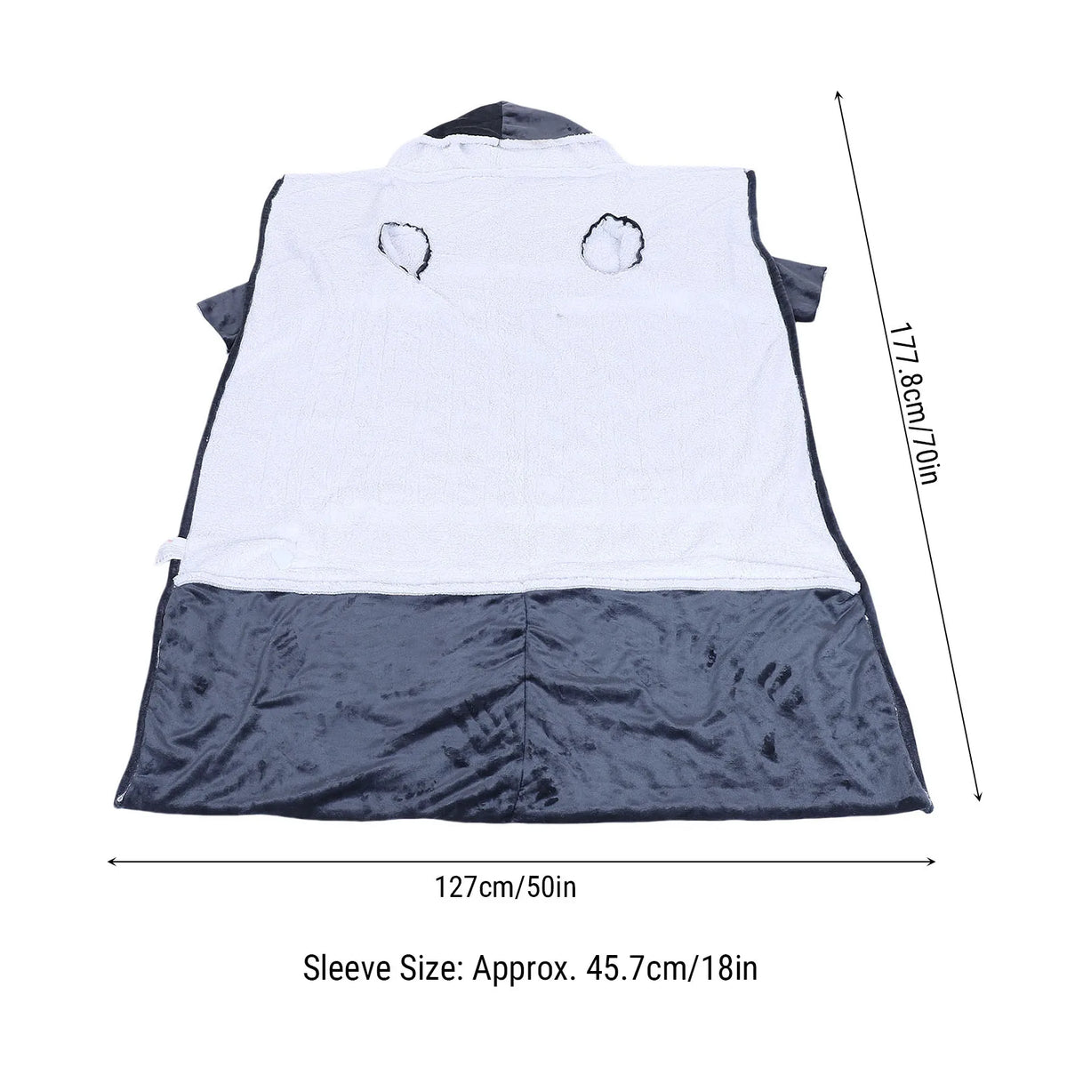 Wearable Heated Blanket with Hood & Sleeves