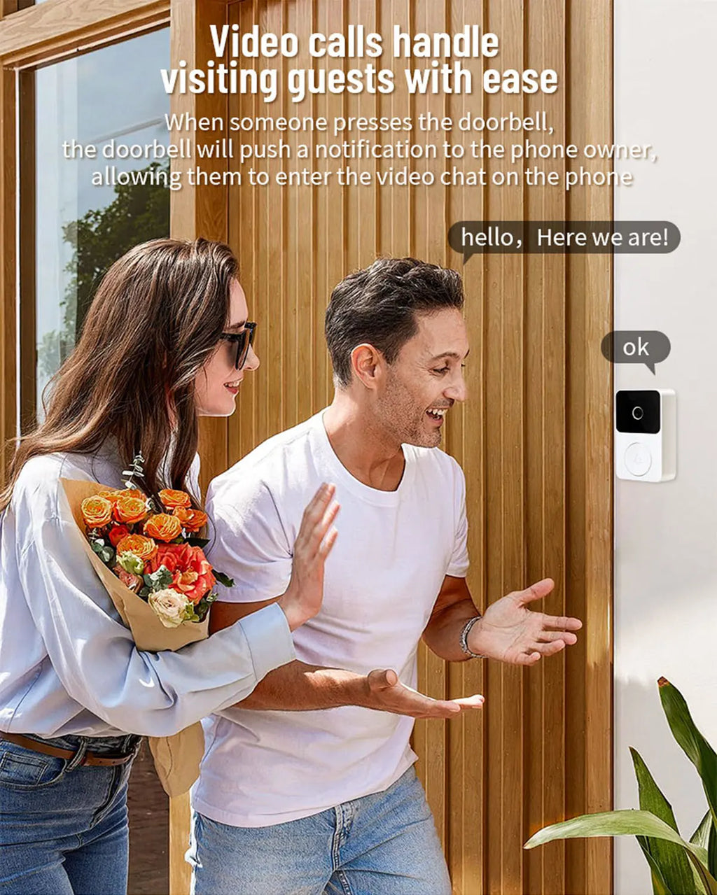 HD WiFi Video Doorbell with Two-Way Talk