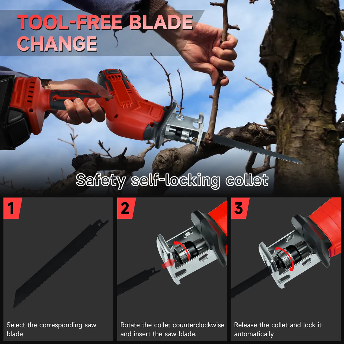Cordless Reciprocating Saw – Milwaukee 18V Compatible (Tool Only)