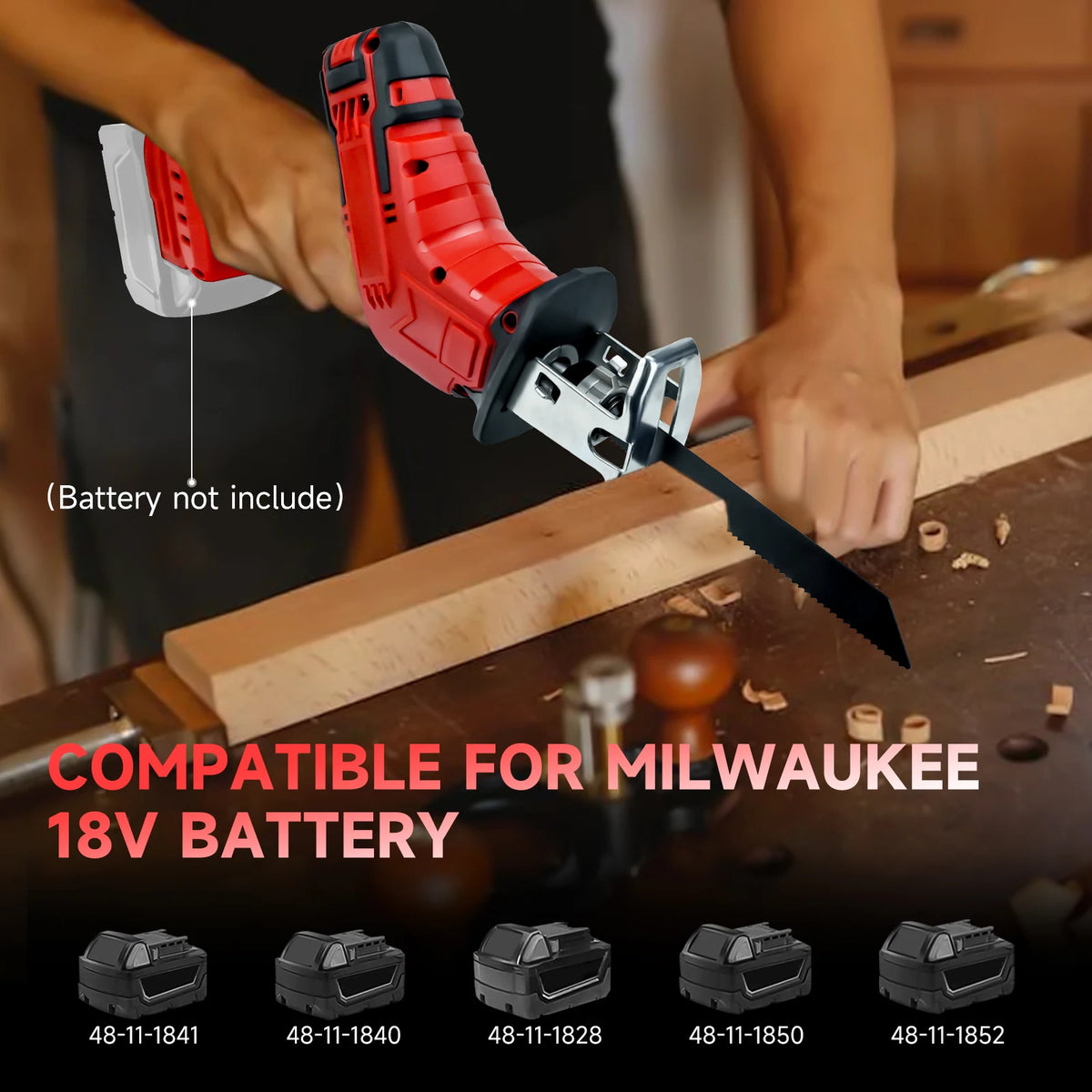 Cordless Reciprocating Saw – Milwaukee 18V Compatible (Tool Only)