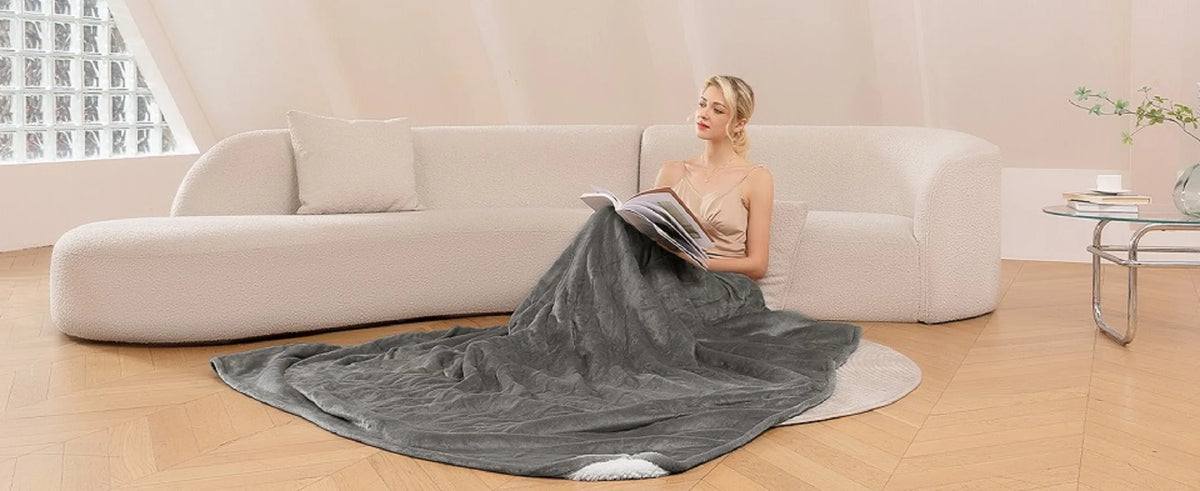 Heated Throw Blanket with 6 Heat Settings & Auto-Off