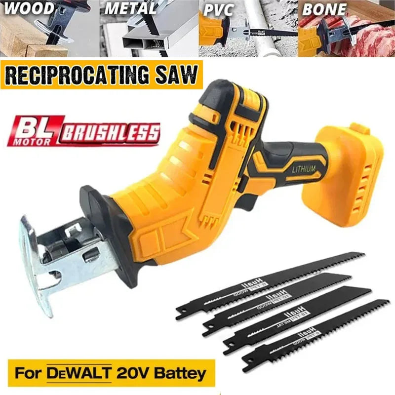 Cordless Reciprocating Saw – DeWalt 18V/20V Compatible (Tool Only)