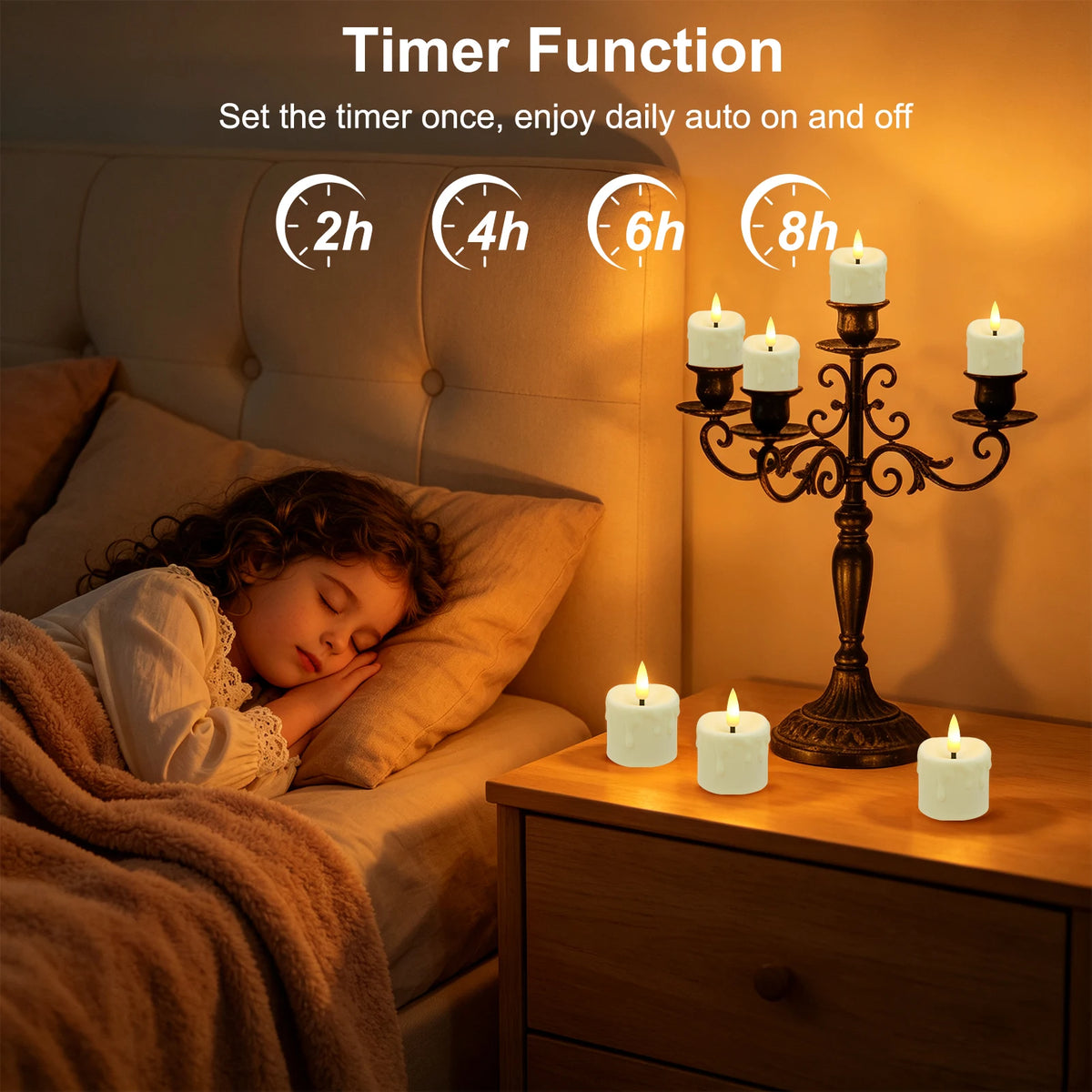 Rechargeable Flameless Votive Candles with Remote & Timer