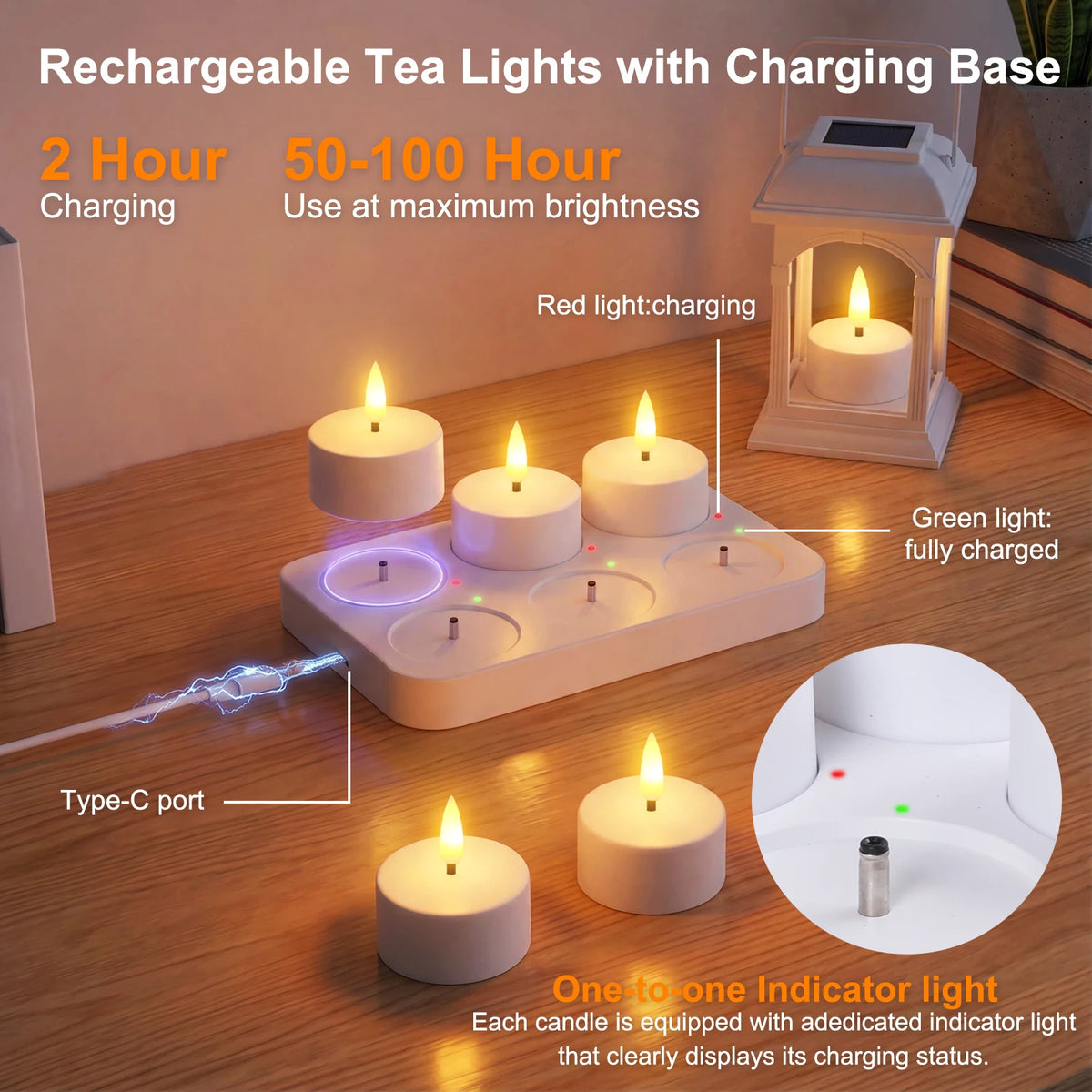 Rechargeable Flameless Votive Candles with Remote & Timer